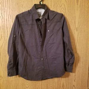 Boys long sleeve button down shirt size M(10/12)